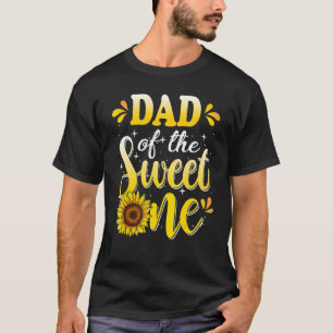 Mens Dad Of The Sweet One 1st Birthday Sunflower F T-Shirt