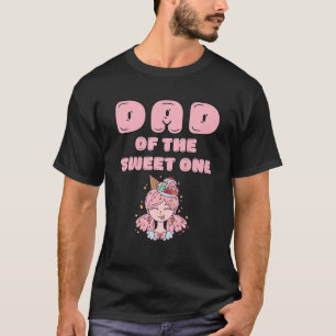 Mens Dad Of The Sweet One First Birthday Doughnut T-Shirt