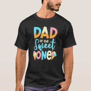 Mens Dad Of The Sweet One Happy 1st Birthday Papa  T-Shirt