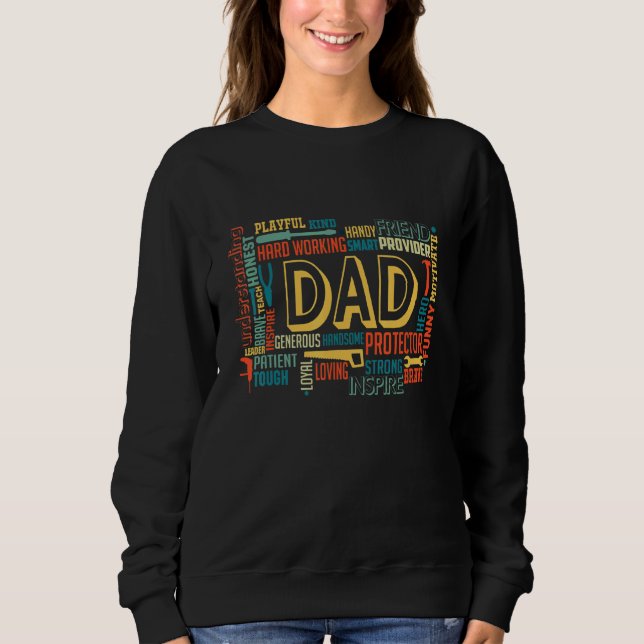 Mens Dad Protector Hero Figure  Father Day Sweatshirt (Front)
