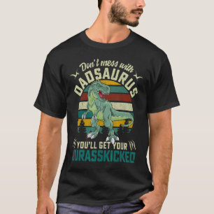 Mens Dad Rex Saurus Dinosaurs Family Matching Fath T-Shirt
