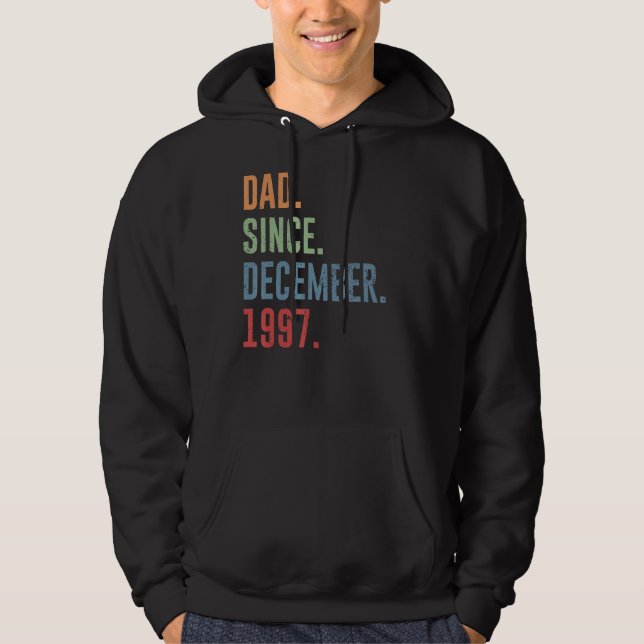 Mens Dad Since December 1997 Hoodie (Front)