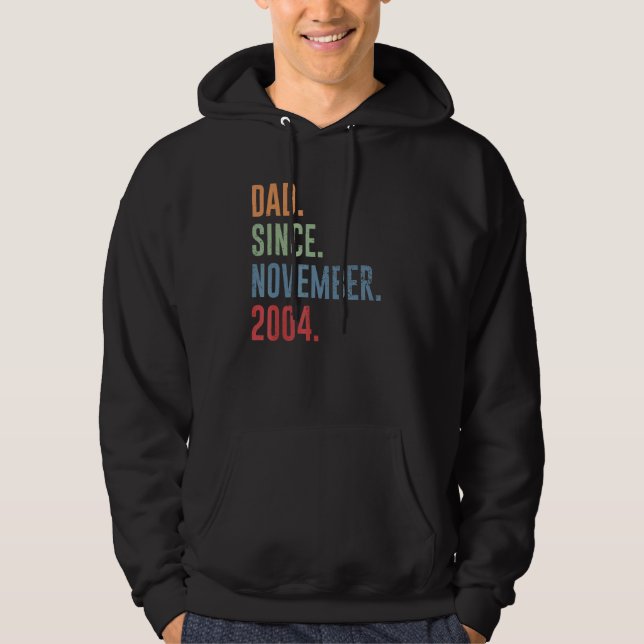 Mens Dad Since November 2004 Hoodie (Front)