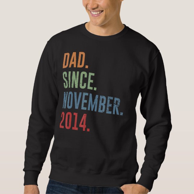 Mens Dad Since November 2014 Sweatshirt (Front)