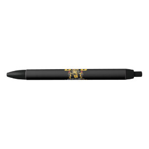 Mens Dad Sons First Hero Daughters First Love Fire Black Ink Pen