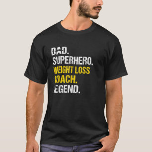 Mens Dad Superhero Weight Loss Coach Funny Humour  T-Shirt
