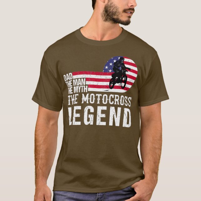 Mens Dad The Man The Myth Motocross Gift lover T-Shirt (Front)