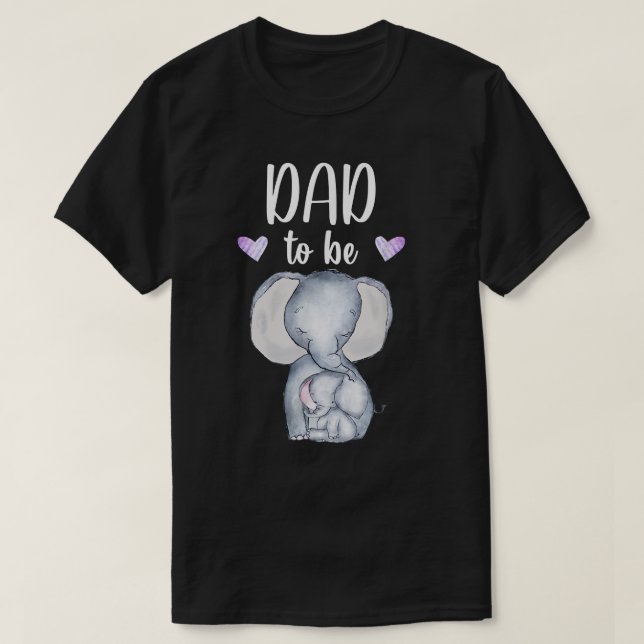 Mens Dad To Be Elephant Baby Shower Future Dad  T-Shirt (Design Front)