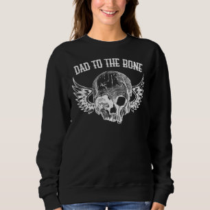Mens Dad To The Bone Dad Joke Father Pun Vintage Sweatshirt