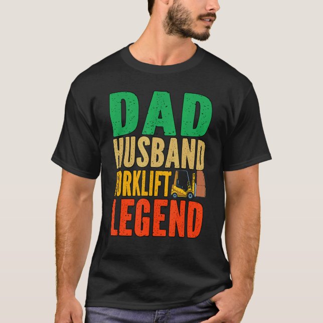 Mens Dad Warehouse Forklift Driver T-Shirt (Front)