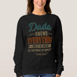 Mens Dada Knows Everything Grandpa 60th For Fathe Sweatshirt