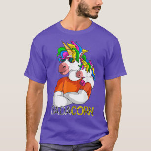 Mens dadacorn unicorn dad daddycorn father's day T-Shirt
