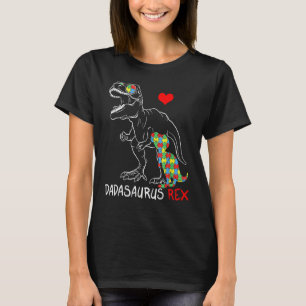 Mens Dadasaurus Daddy Rex Autism Awareness Proud D T-Shirt