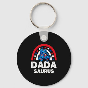 Mens dadasaurus t rex dinosaur fathers day 4th of key ring