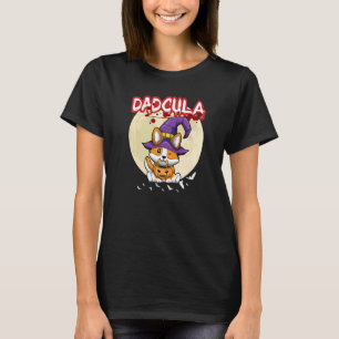 Mens Dadcula Dracule Vampire Dad Halloween Party F T-Shirt