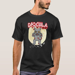 Mens Dadcula Dracule Vampire Dad Halloween Party F T-Shirt