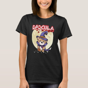 Mens Dadcula Dracule Vampire Dad Halloween Party F T-Shirt