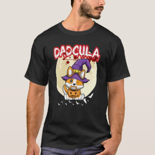 Mens Dadcula Dracule Vampire Dad Halloween Party F T-Shirt