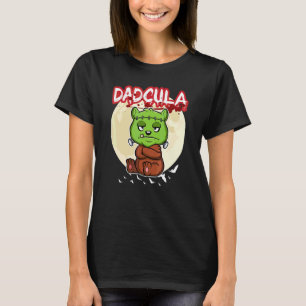 Mens Dadcula Dracule Vampire Dad Halloween Party F T-Shirt