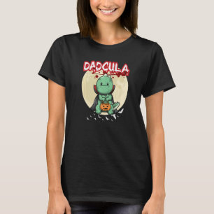 Mens Dadcula Dracule Vampire Dad Halloween Party F T-Shirt