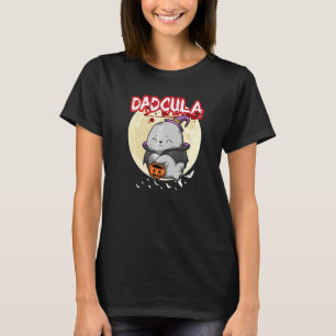 Mens Dadcula Dracule Vampire Dad Halloween Party F T-Shirt