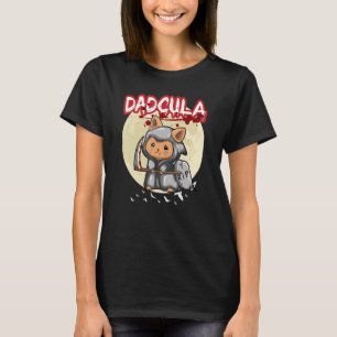 Mens Dadcula Dracule Vampire Dad Halloween Party F T-Shirt
