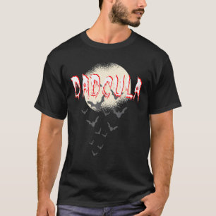 Mens Dadcula Vampires Cool Fun Dad Daddy Father Ha T-Shirt