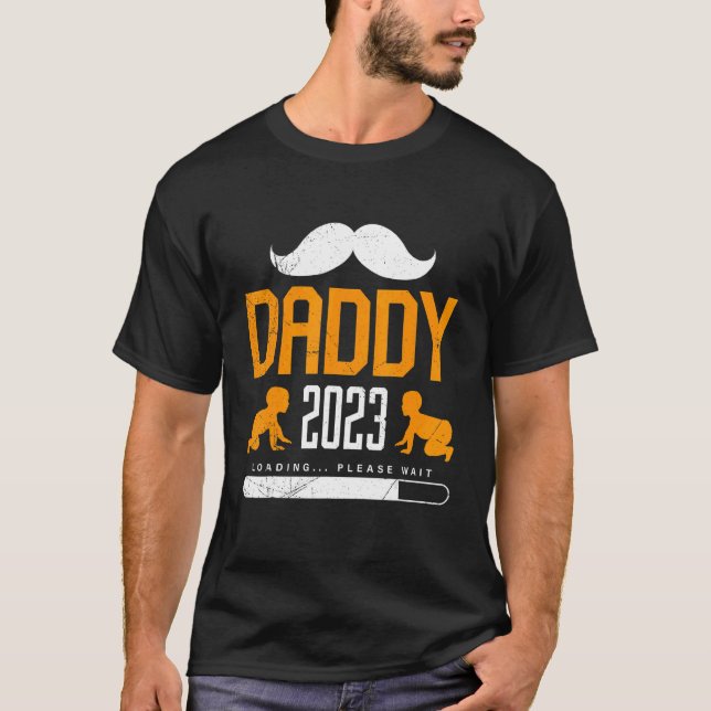 Mens Daddy 2023 Loading Dad To Be Loading Bar Dadd T-Shirt (Front)