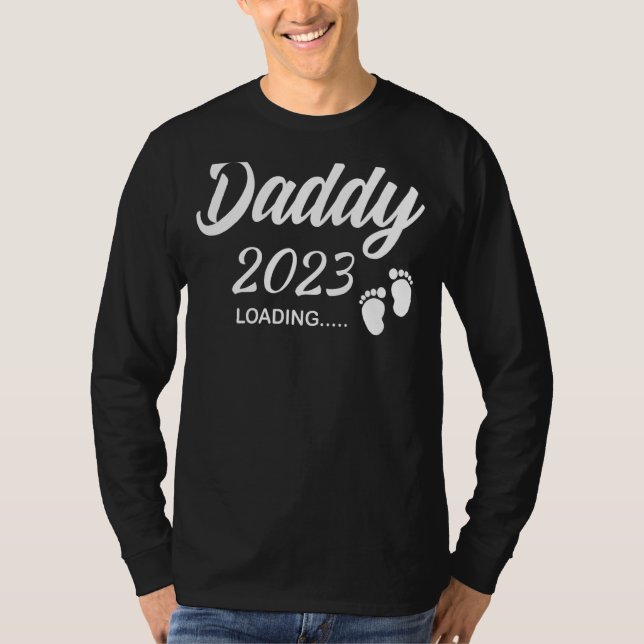 Mens Daddy 2023 Loading Future New Dad Pregnancy A T-Shirt (Front)