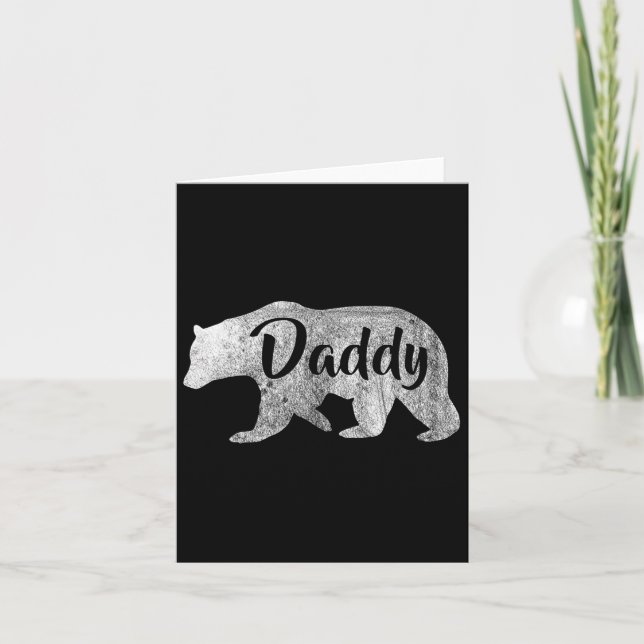Men's Daddy Bear Awesome Camping  Card (Front)