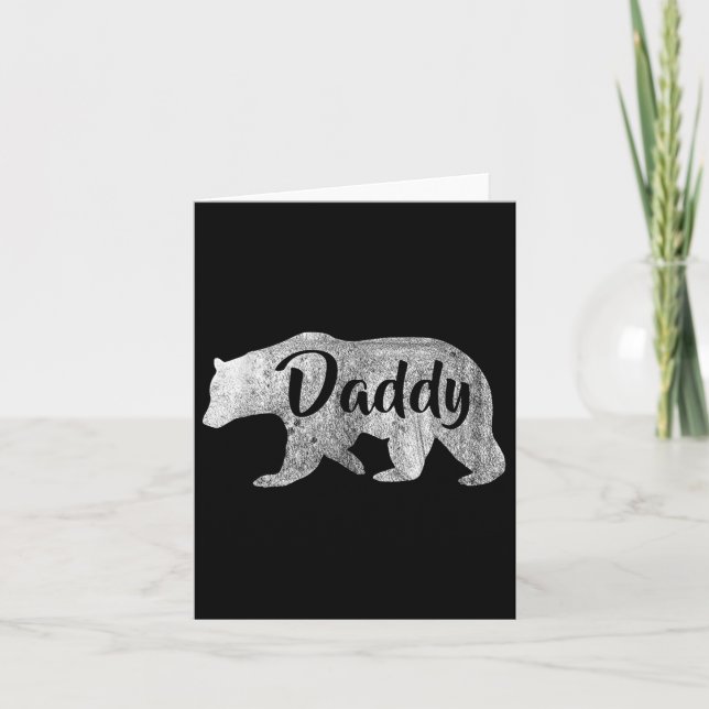 Mens Daddy Bear Awesome Camping  Card (Front)