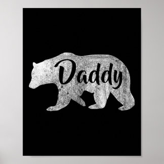 Men's Daddy Bear Awesome Camping Poster