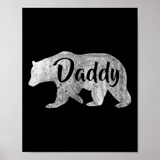 Mens Daddy Bear Awesome Camping Poster