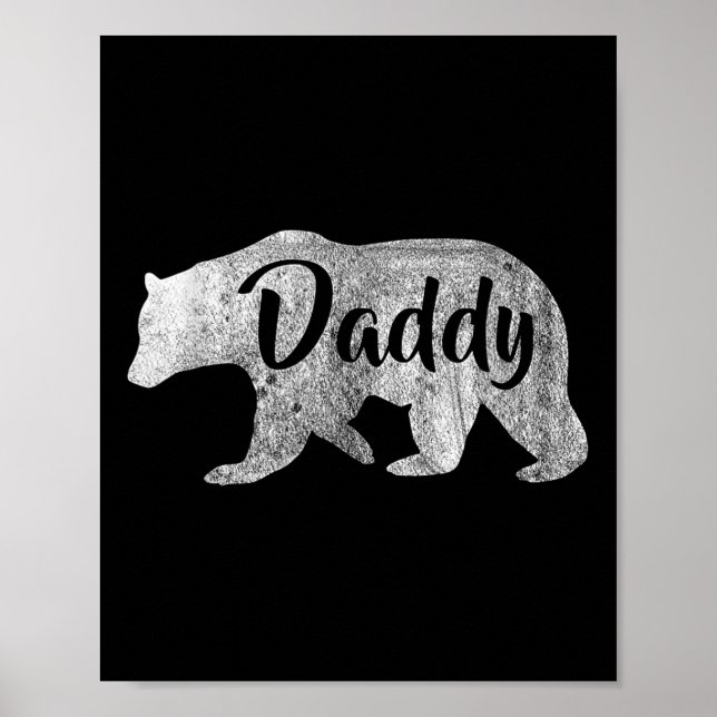 Mens Daddy Bear Awesome Camping  Poster (Front)