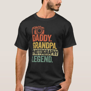 Mens Daddy Grandpa Photography Legend Dad Photogr T-Shirt