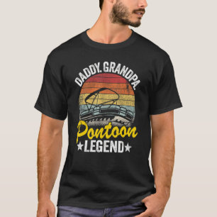 Mens Daddy Grandpa Pontoon Legend Dad Pontoon Capt T-Shirt