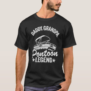 Mens Daddy Grandpa Pontoon Legend Dad Pontoon Capt T-Shirt