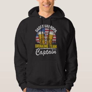 Mens Daddy Grandpa Usa Drinking Team Captain 4th O Hoodie