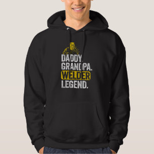 Mens Daddy Grandpa Welder Legend Metal Worker Vint Hoodie