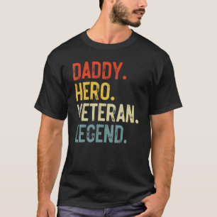 Mens Daddy Hero Veteran Legend Veteran Dad Father' T-Shirt