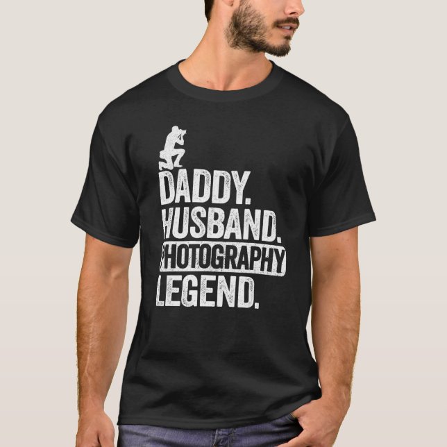Mens Daddy Husband Photography Legend Dad  Photogr T-Shirt (Front)