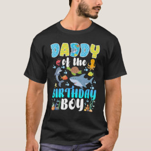 Mens Daddy Of The Birthday Boy Ocean Themed Party T-Shirt