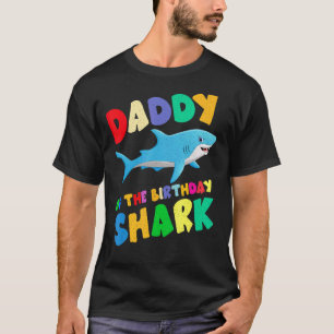 Mens Daddy Of The Shark Birthday Dad Matching Fami T-Shirt