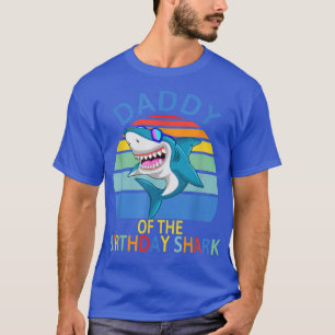Mens Daddy of the Shark Birthday Dad Matching Fami T-Shirt