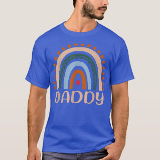 Mens Daddy Rainbow, Boho Rainbow Daddy, Cool Dad F T-Shirt