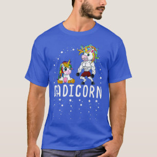 Mens Dadicorn Unicorn Dad And Baby Fathers Day T-Shirt