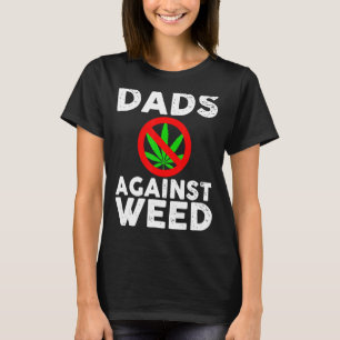 Mens Dads Against Weed Gardening Lawn Mowing Vinta T-Shirt