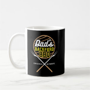 Mens Dads Backyard BBQ Funny Fathers Day Grilling  Coffee Mug