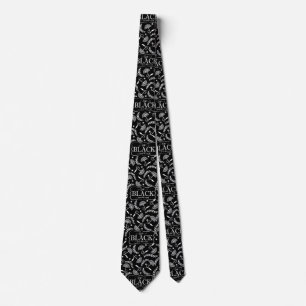 Men's Damask Black History Designer Tie