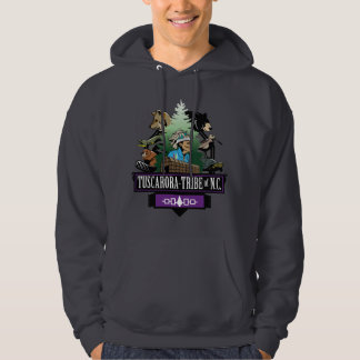Men's Dark Hooded Sweatshirt - Tuscarora Tribe NC